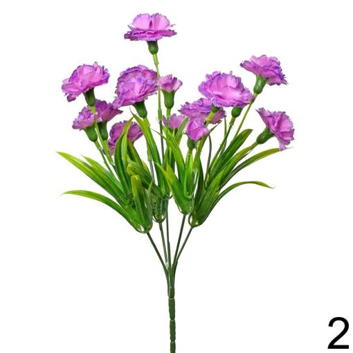 Kytica karafiát X5 fialová 34cm - Umelé kvety