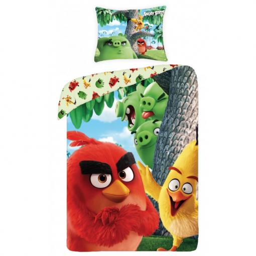 Posteľná súprava 1+1 Angry Birds movie Bedding - obliečky cotton 200x140, 70x90cm (0700371042783)