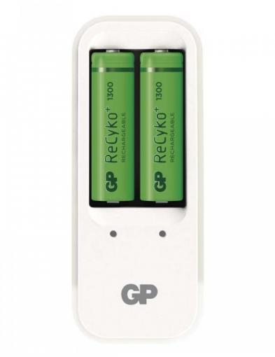GP PB410 + 2ks ReCyko+ 1300 (AA) - nabíjačka batérií + batérie