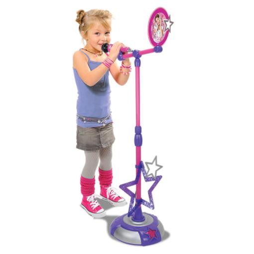 Smoby SMOBY 27223 Elektronický mikrofón so stojanom Violetta  VYMAZAT