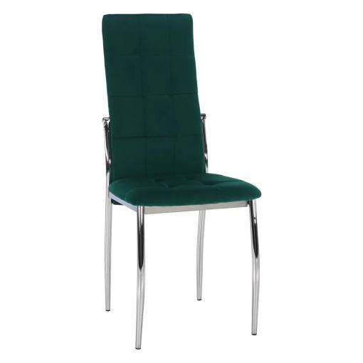 ADORA NEW SM - stolička jedálenska smaragdová Velvet/chróm, max 110kg