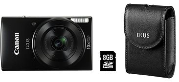 Canon IXUS 182 čierny +orig.púzdro + 8GB SD karta - Digitálny fotoaparát