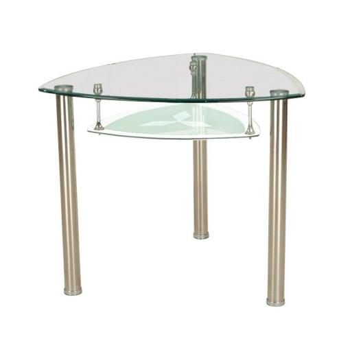 KAROL - Jedálenský stôl, oceľ/sklo