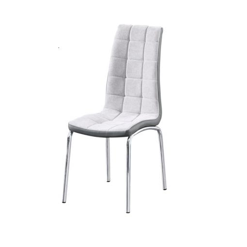 GERDA NEW SI - stolička jedálenska sivá/chróm