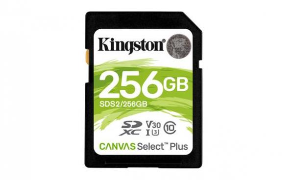 Kingston Canvas Select Plus SDXC 256GB Class 10 UHS-I (r100MB,w85MB) - Pamäťová karta SD