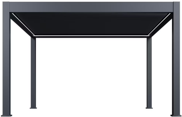 Rojaplast ROJA PRESTIGE 4x4 m - Luxusná ELEKTRICKÁ bioklimatická pergola, hliník - voľne stojaca