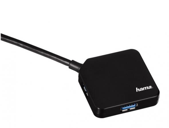 Hama USB 3.0 rozbočovač 1:4 (HUB) čierny - USB rozbočovač