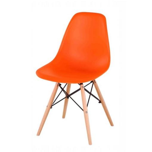 CINKLA 2 NEW OR - stolička jedálenská oranžová/buk