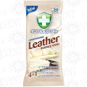 Green Shield - Vlhčené čistiace utierky na kožu 50ks