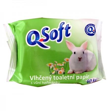 Q Soft 60ks Harmanček - Vlhčený toaletný papier