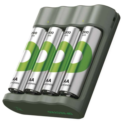 GP Eco E441 + 4ks ReCyko 2100 (AA) - nabíjačka batérií + batérie
