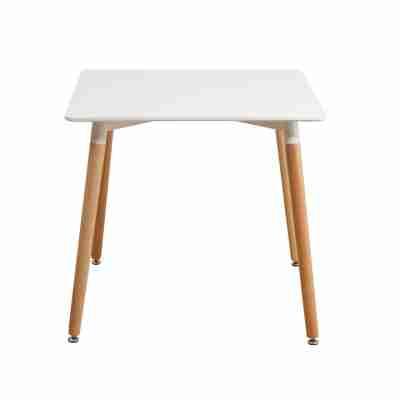 DIDIER 2 NEW 70x70 - jedálenský stôl 70x70x72cm biela/buk