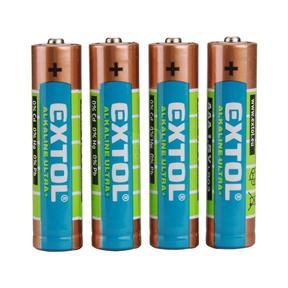 EXTOL - Batéria alkalická 4ks, 1,5V, AAA