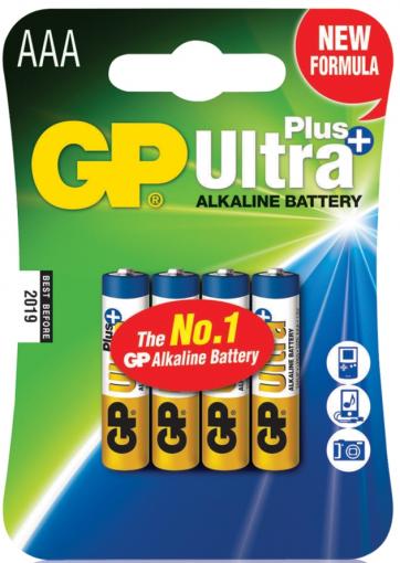 GP Ultra Plus LR03 (AAA) 4ks - Batérie alkalické