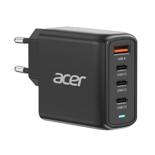 Acer GAN 100W PD charger, 3xUSB-C, 1xUSB-A čierny - Univerzálny USB-C adaptér s 2m káblom 100W