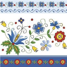 Obrúsky 33x33cm, 3vrs., 20ks, Výšivka - Obrúsky