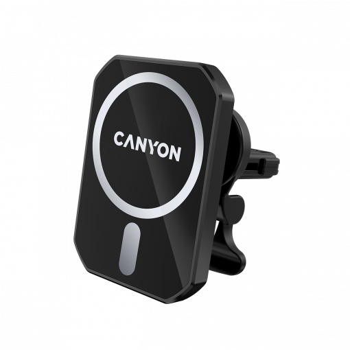 Canyon CM-15 držiak do auta s bezdrôtovou nabíjačkou pre iPhone 12/13 - magnetický držiak do mriežky ventilátora