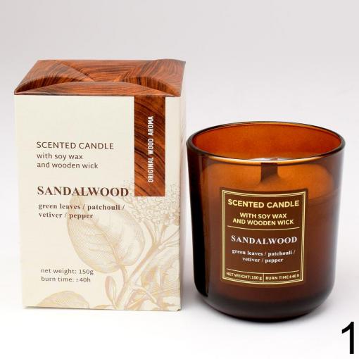 Sandalwood 150g - Sviečka voňavá v skle