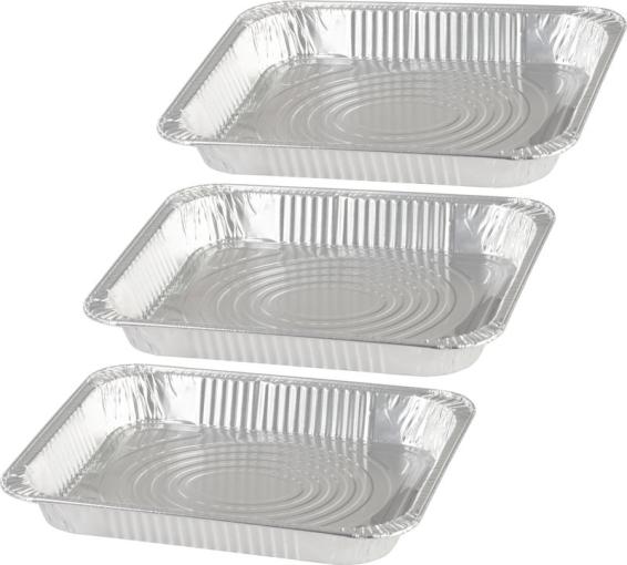 MagicHome - Miska 32,7x26,9x4 cm, grilovacia, 3 ks, Alu