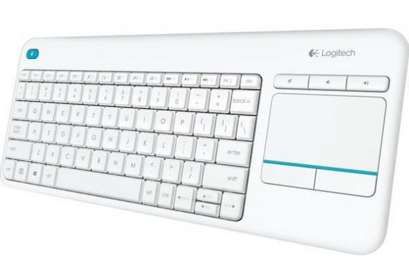 Logitech K400 Plus CZ biela - Wireless klávesnica
