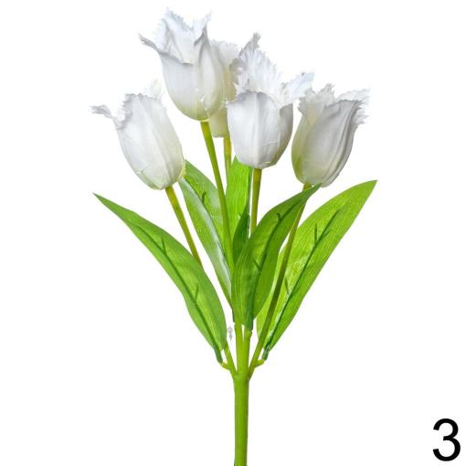 Kytica tulipán BIELA 31cm - Umelé kvety