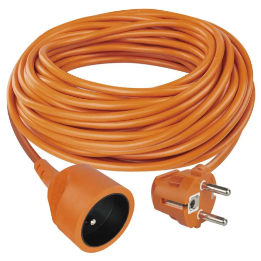 Emos 1 zásuvka 20m spojka oranžový - Predlžovací kábel