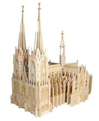 Woodcraft construction kit Drevené 3D puzzle katedrála svätého Petra - 3D skladačka
