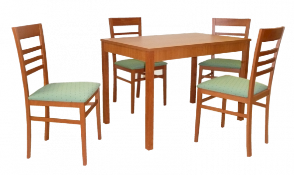 JUMBO 110Pevný + 4 x stolička TATA D160 - stôl 110x68cm, farebné prevedenie MIX