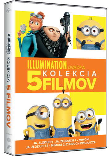 Mimoni 1.-2. + Ja zloduch 1.-3. (SK) (5DVD) - DVD kolekcia