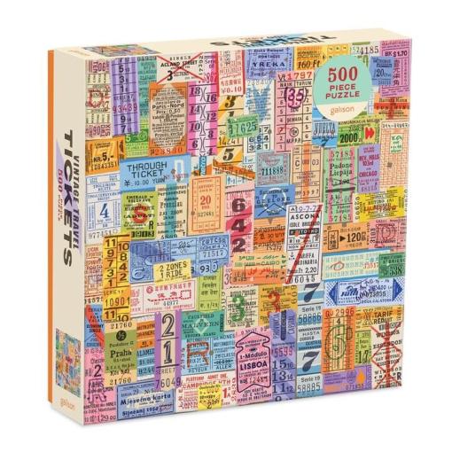 Galison Puzzle Cestovné lístky vintage 500 dielikov - puzzle