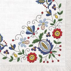 Obrúsky 33x33cm, 3vrs., 20ks, Výšivka - Obrúsky