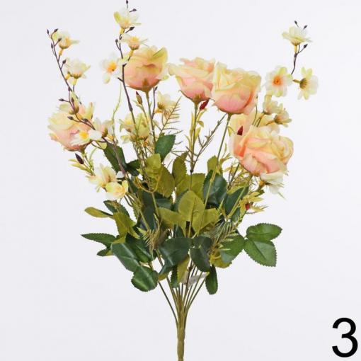 Kytica ruža marhuľová 46cm - Umelé kvety