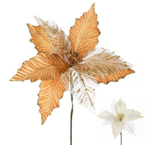 Florasystém - Vianočná Poinsettia krémová / medová 23cm