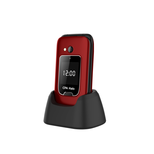CPA HALO 25 Senior červený - Mobilný telefón s nabíjacím stojanom