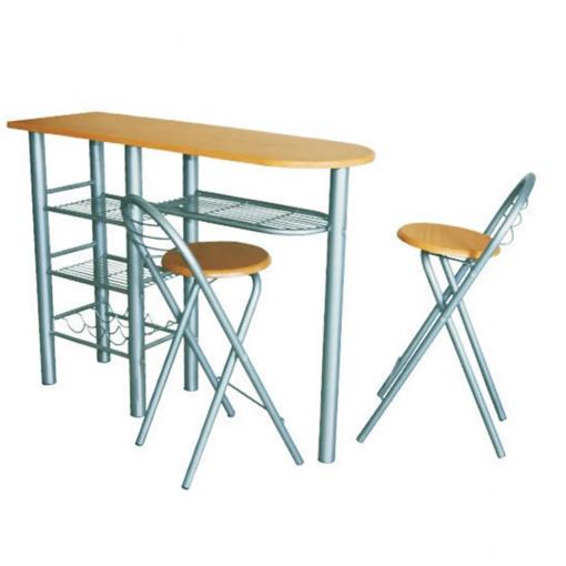 BOXER BK - Komplet barový stôl + 2 stoličky, buk