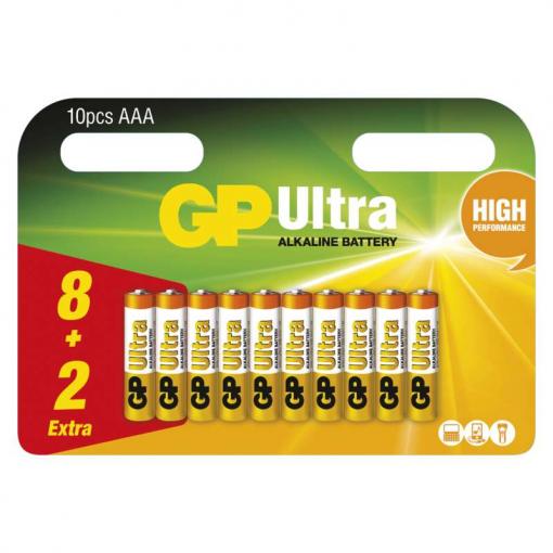 GP Ultra LR03 (AAA) 8+2ks - Batérie alkalické