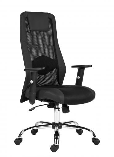 AN SANDER CI - kancelárska stolička so sieťovým operadlom, čierna sieťka a koženka