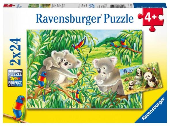 Ravensburger Roztomilé koaly a pandy 2x24 dielikov
