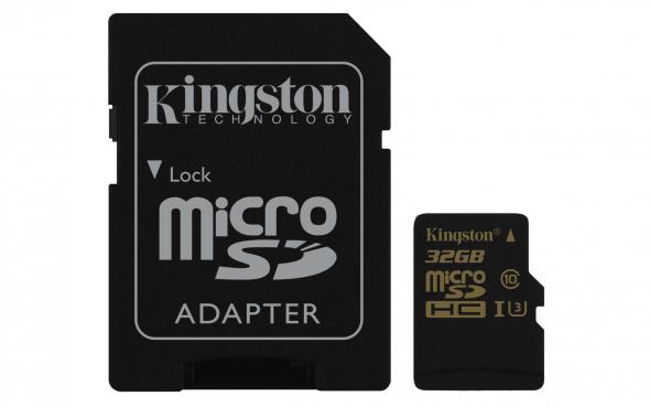 Kingston MicroSDHC 32GB U3 UHS-I (r90MB,w45MB) - Pamäťová karta + adaptér