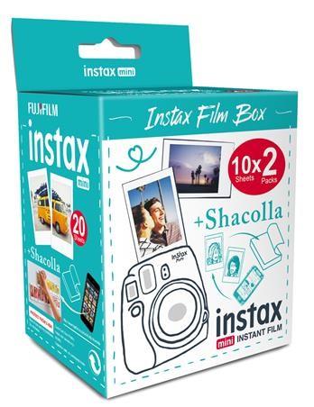 Fujifilm Instax Instax 20 MINI Shacolla - 2 kazety s filmami instax mini a 1 balenie (5ks) obojstranne samolepiacich doštičiek
