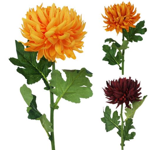 Chryzantéma kus oranžová 65cm - Umelé kvety