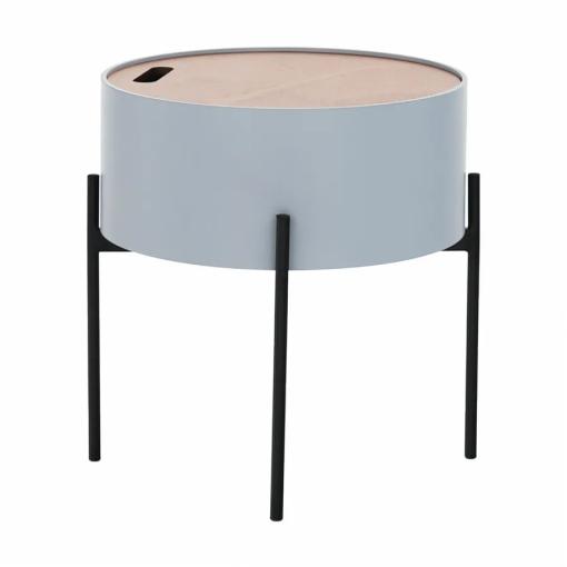 MOSAI SI/CI - Príručný stolík 38x38x38,5 cm, sivá/prírodná/čierna