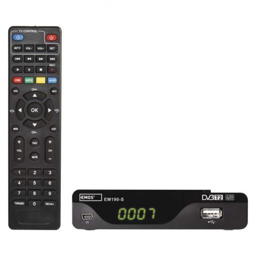 Emos EM190-S HD HEVC H265 (DVB-T2) - DVB-T2 prijímač (Set top box)
