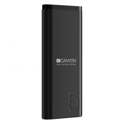 Canyon USB-C 5000mAh čierny - Power bank polymérový