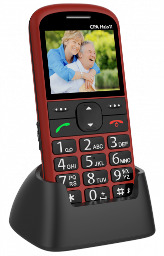 CPA HALO 11 červený - Mobilný telefón s nabíjacím stojanom