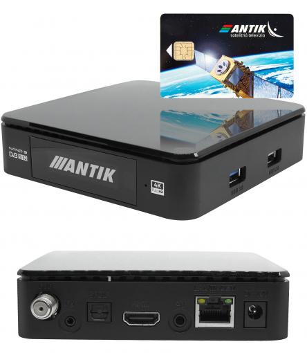 Antik NANO 3S OLED + SAT karta vystavený kus - DVB-S / S2 , IPTV box + karta