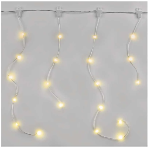 Emos LED vianočná drop reťaz – cencúle 1.7m, vonkajšia aj vnútorná, teplá biela, programy - Vianočné osvetlenie