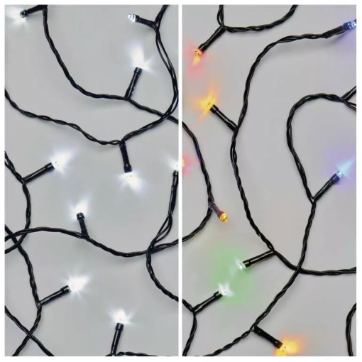 Emos LED vianočná reťaz 2v1 10m studená biela/multicolor, programy - Vianočné osvetlenie vonkajšie aj vnútorné