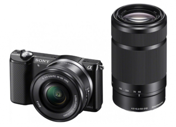 Sony ILCE 5000YB čierny + 16-50mm + 55-210mm - Digitálny fotoaparát