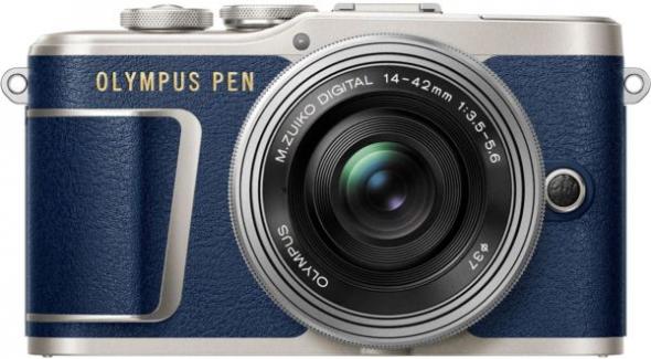 Olympus PEN E-PL9 + 14-42mm EZ Pancake modrý - Digitálny fotoaparát